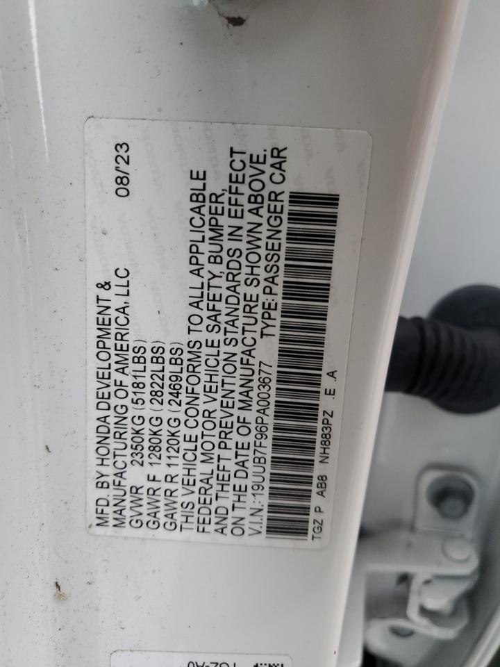 2023 Acura Tlx Type S VIN: 19UUB7F96PA003677 Lot: 90622195