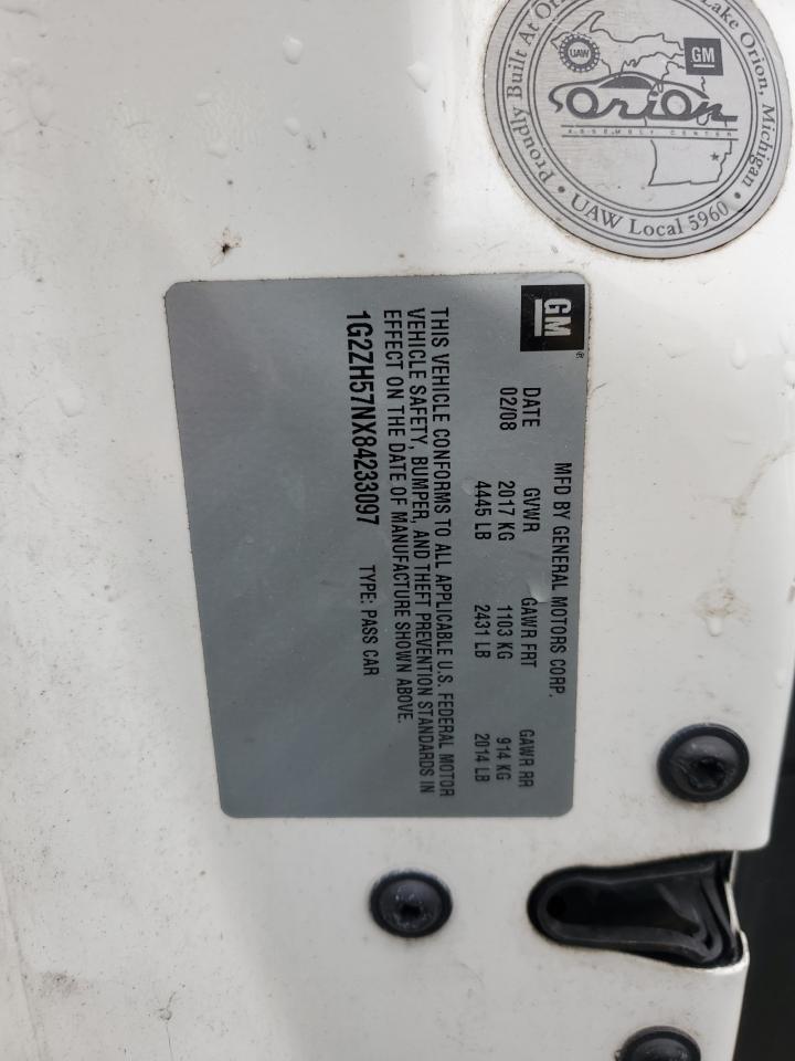 2008 Pontiac G6 Gt VIN: 1G2ZH57NX84233097 Lot: 93508945