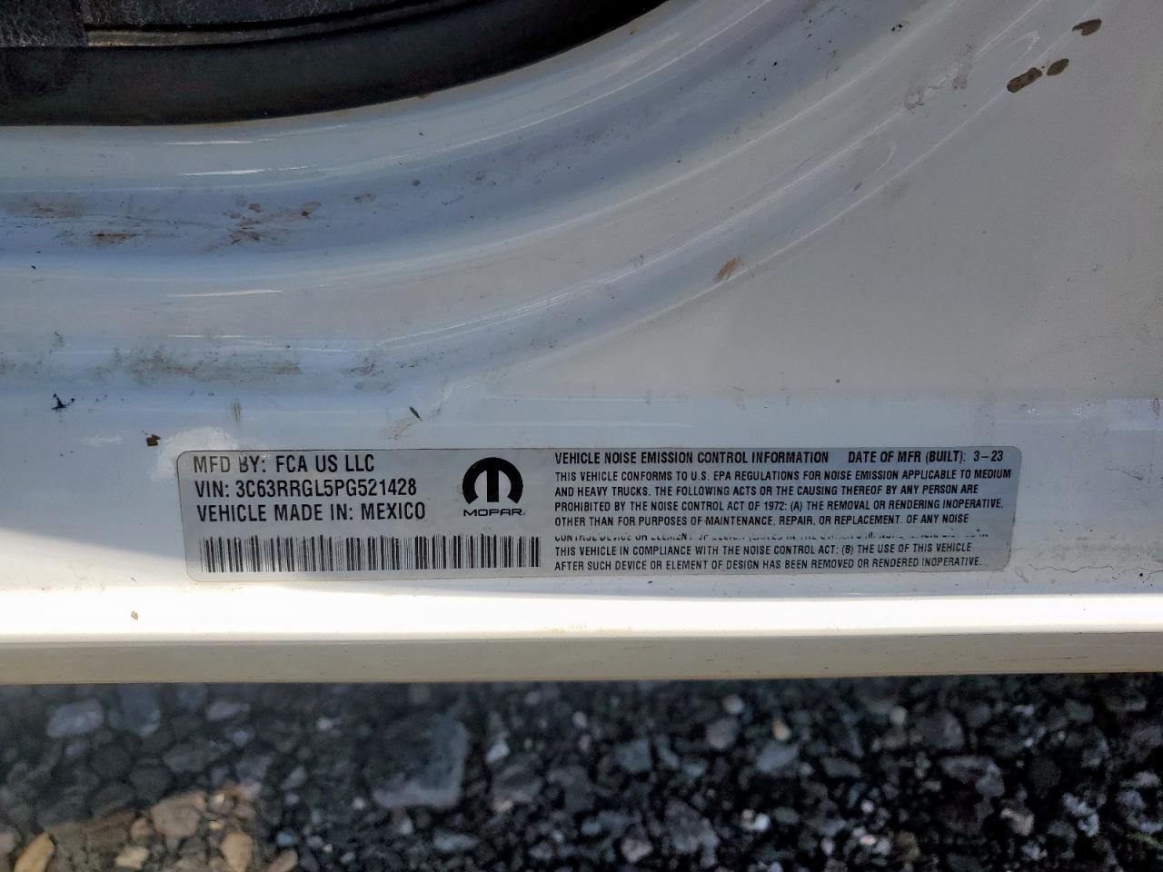 2023 Ram 3500 Tradesman VIN: 3C63RRGL5PG521428 Lot: 91141375