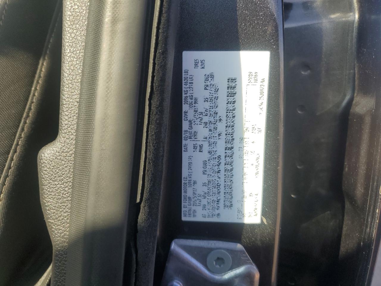 2018 Ford Escape Se VIN: 1FMCU0GD1JUB76040 Lot: 93691925