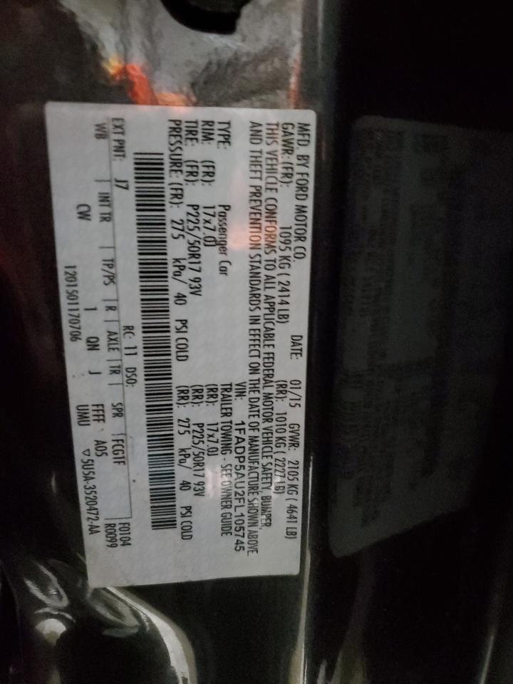 2015 Ford C-Max Se VIN: 1FADP5AU2FL105745 Lot: 92535385