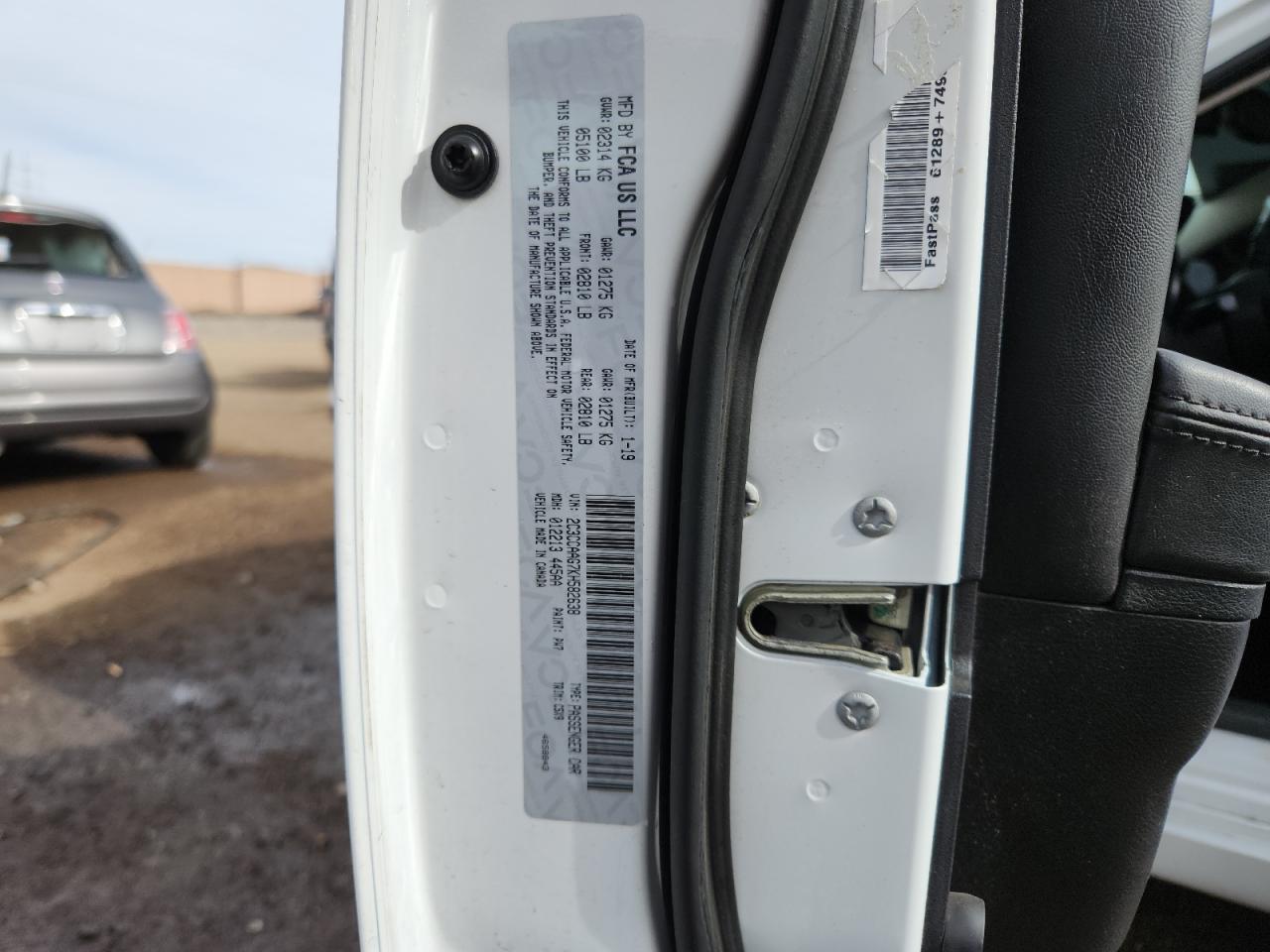 2019 Chrysler 300 Touring VIN: 2C3CCAAG7KH582638 Lot: 93469905