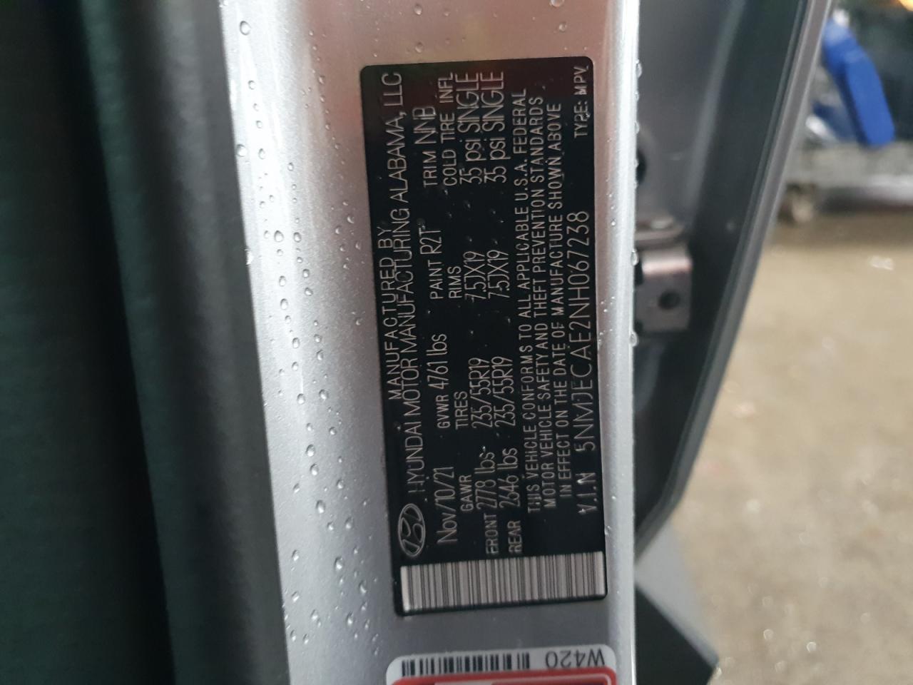 2022 Hyundai Tucson Limited VIN: 5NMJECAE2NH067238 Lot: 93101165