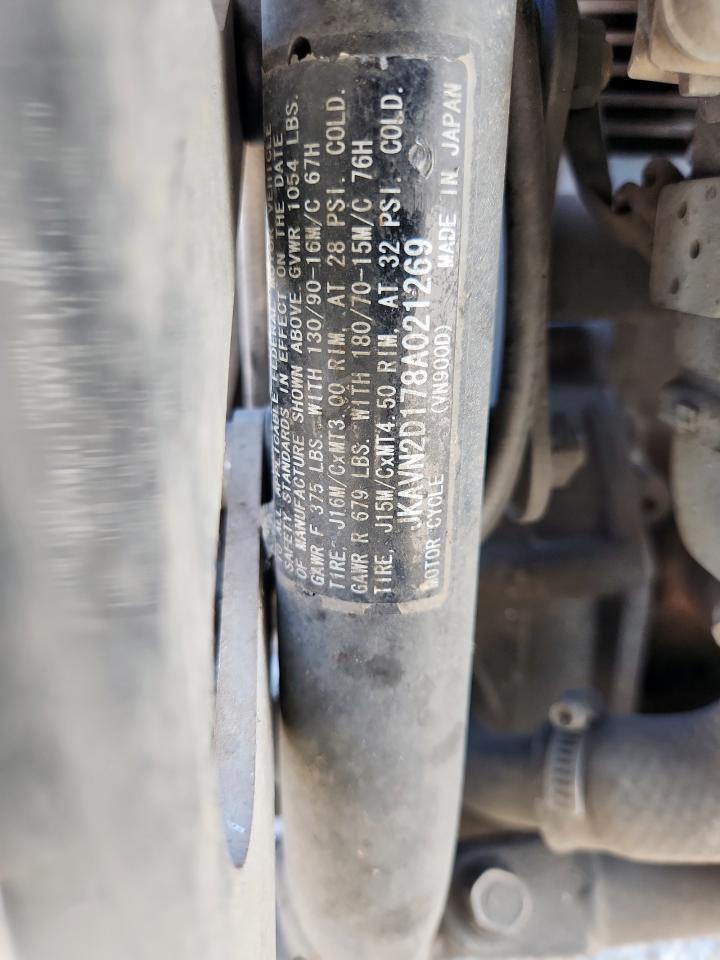 2008 Kawasaki Vn900 D VIN: JKAVN2D178A021269 Lot: 92999965