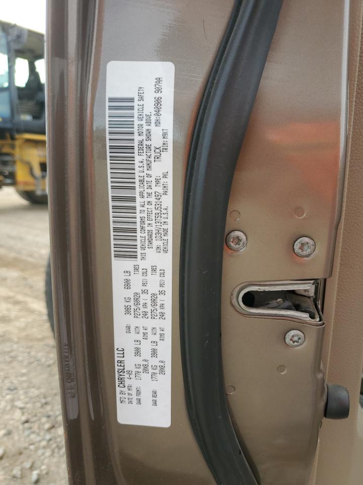 2009 Dodge Ram 1500 VIN: 1D3HV13T59J531497 Lot: 89547165