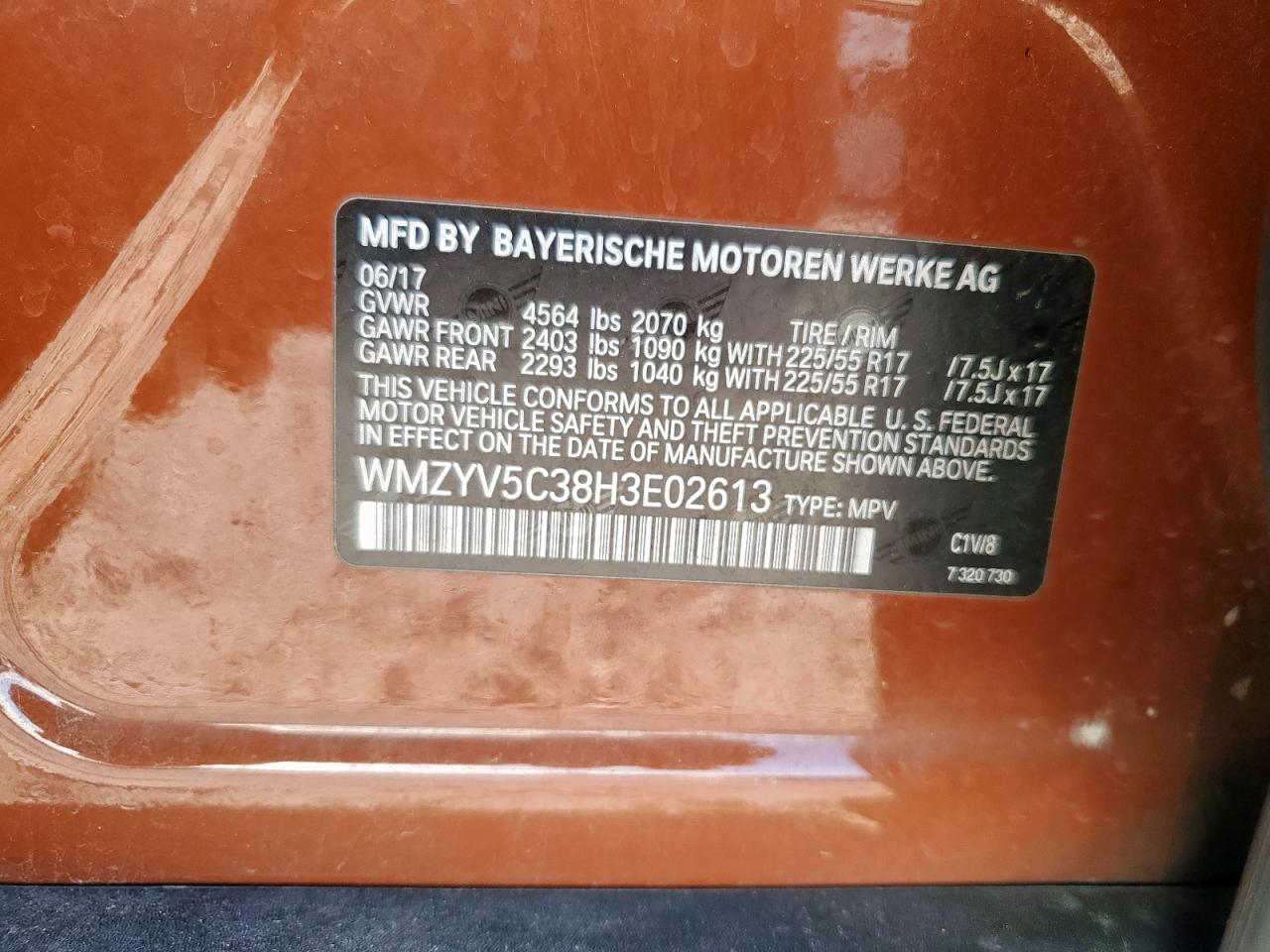 2017 Mini Cooper Countryman All4 VIN: WMZYV5C38H3E02613 Lot: 91193975