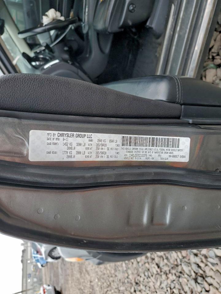 2012 Dodge Durango Crew VIN: 1C4RDJDG7CC122379 Lot: 93239935