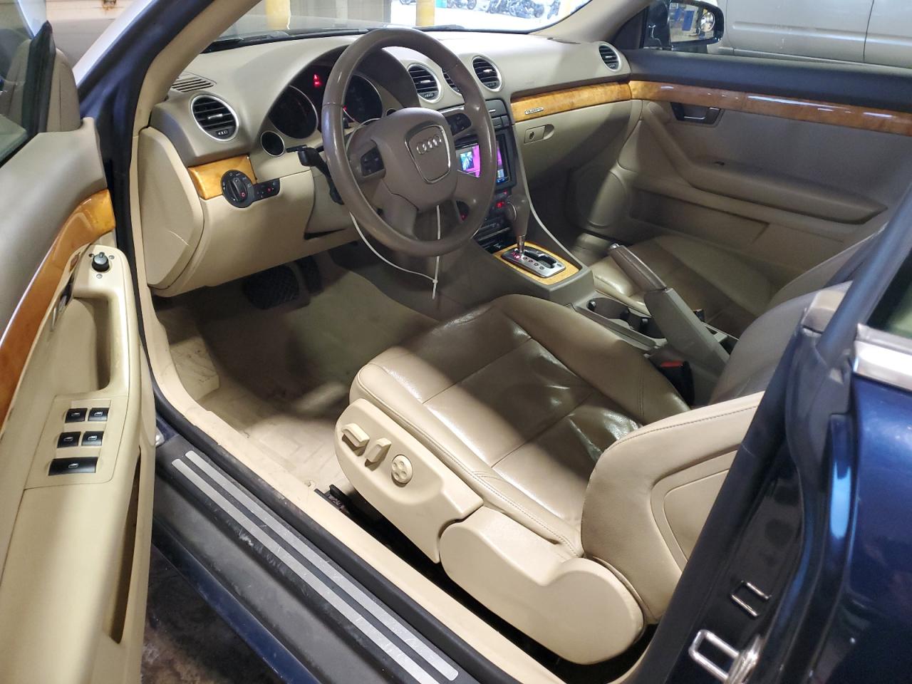 2007 Audi A4 2.0T Cabriolet Quattro VIN: WAUDF48H87K019330 Lot: 92718595