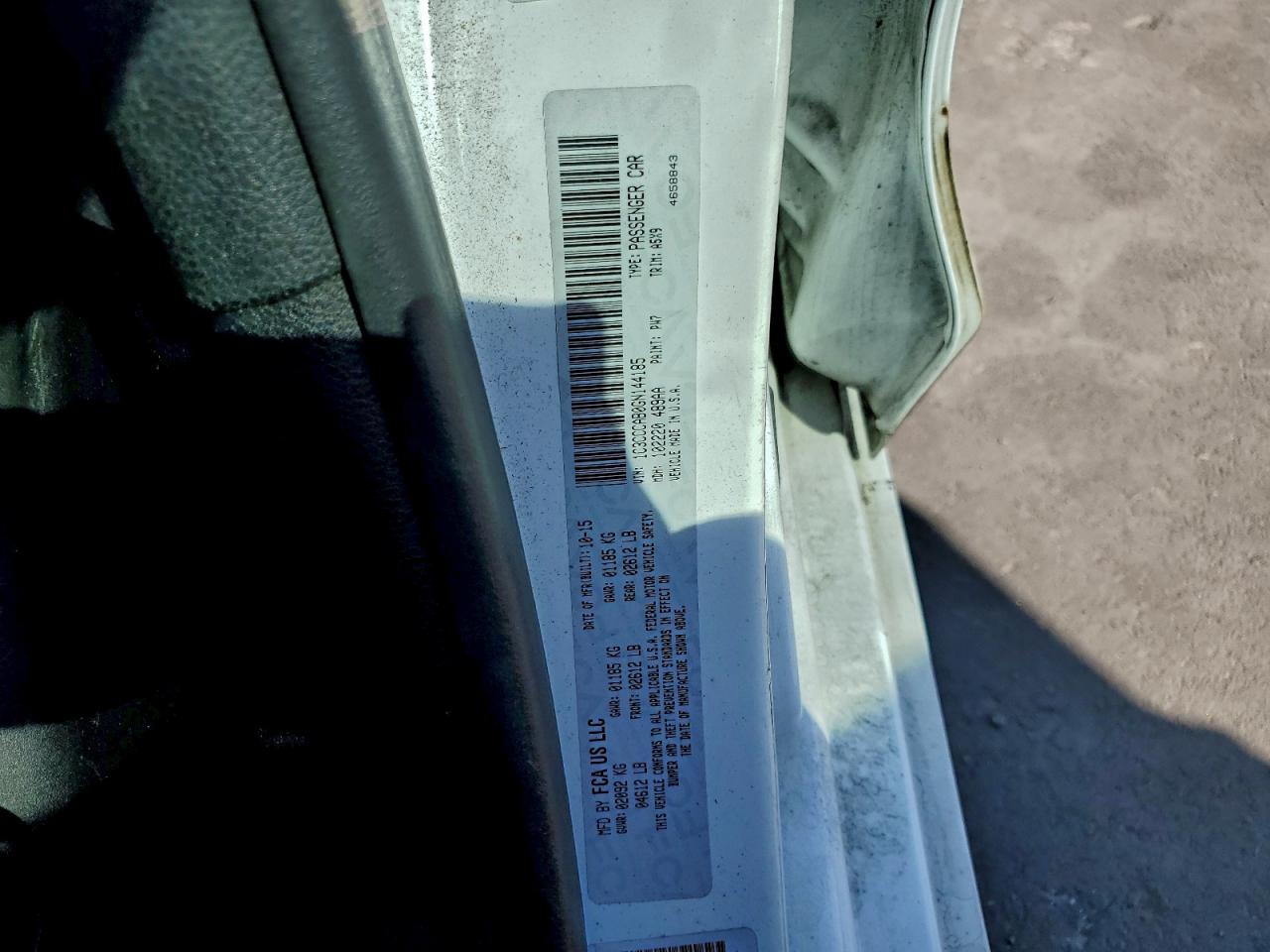 2016 Chrysler 200 Limited VIN: 1C3CCCAB0GN144185 Lot: 94452255