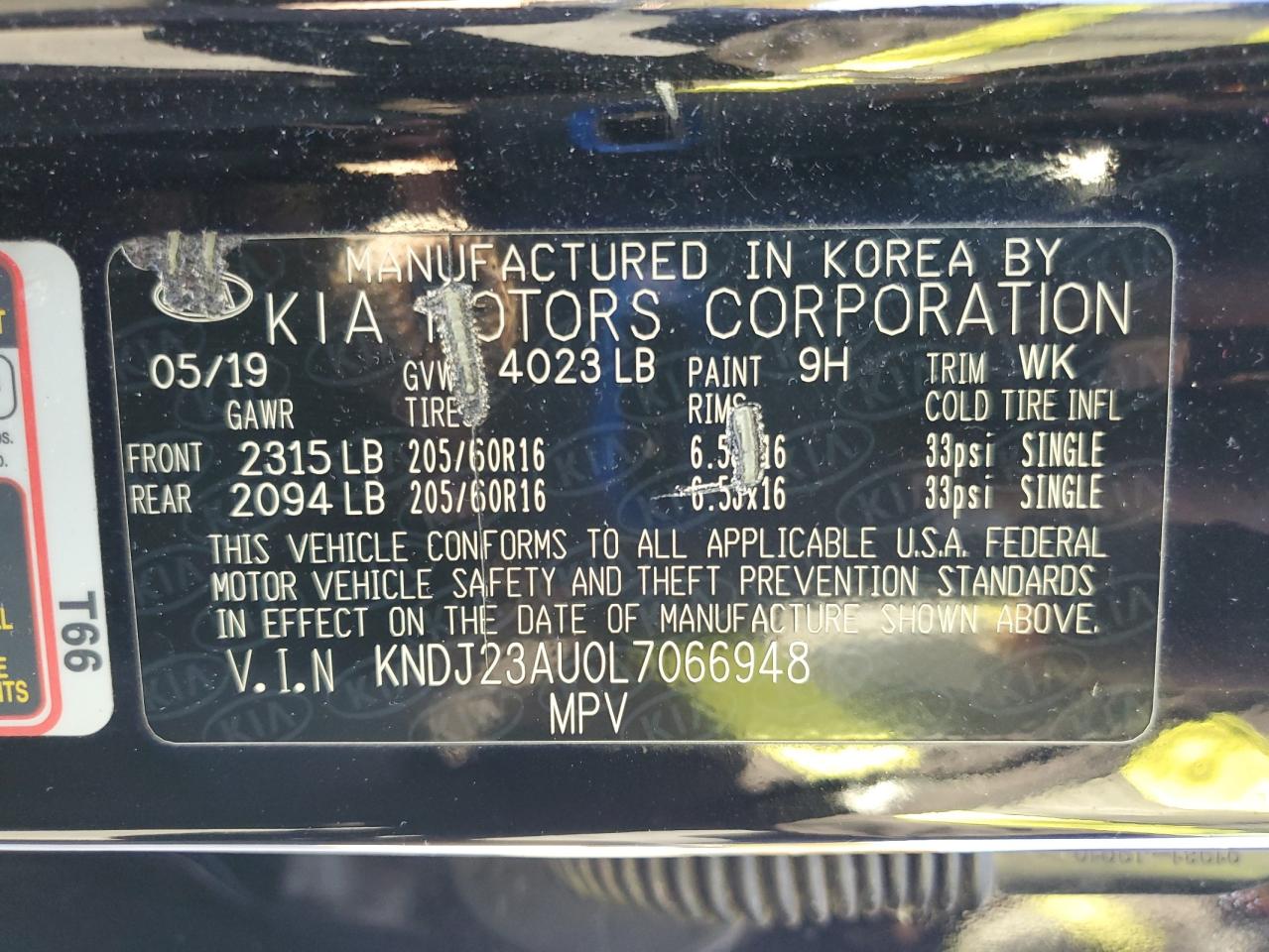 2020 Kia Soul Lx VIN: KNDJ23AU0L7066948 Lot: 91209585