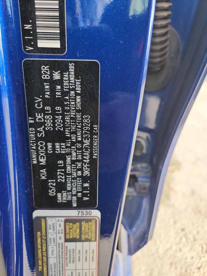 2021 Kia Forte Gt VIN: 3KPF44AC7ME379283 Lot: 91623755