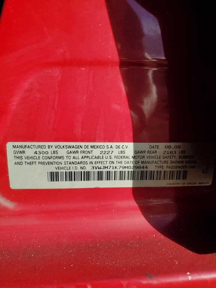 2009 Volkswagen Jetta S VIN: 3VWJM71K79M029844 Lot: 92475465