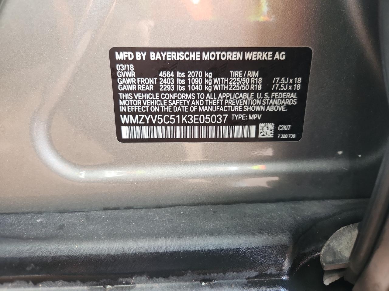 2019 Mini Cooper Countryman All4 VIN: WMZYV5C51K3E05037 Lot: 93313015