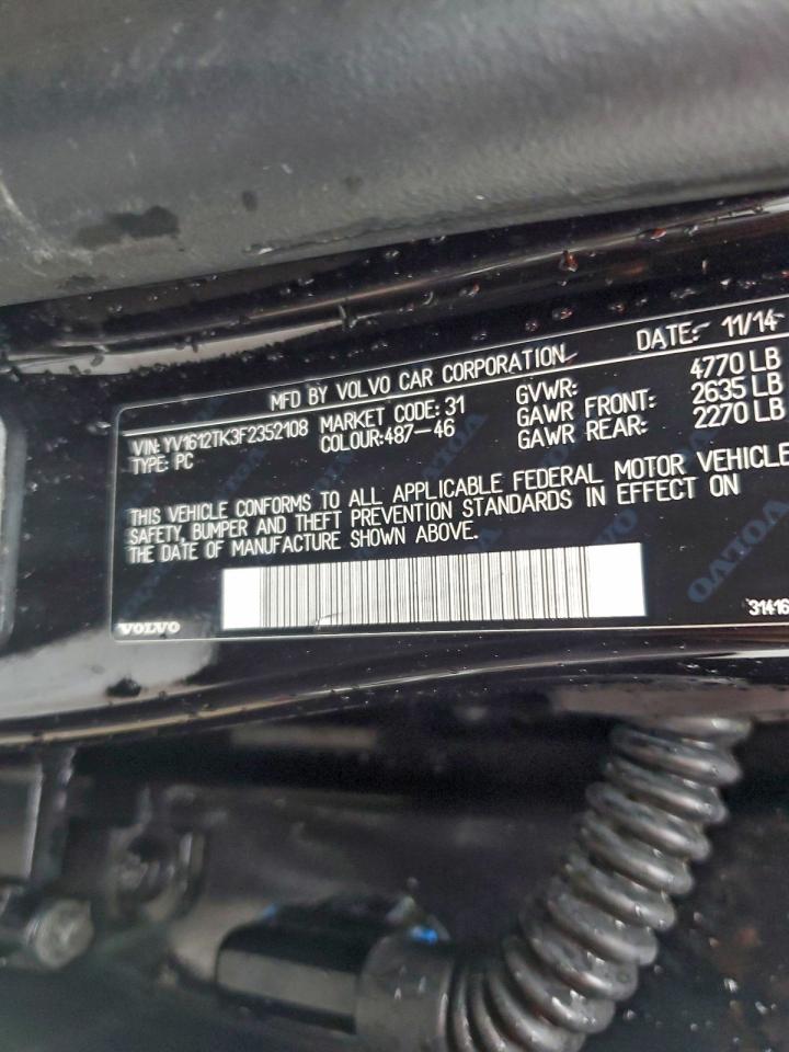 2015 Volvo S60 Premier VIN: YV1612TK3F2352108 Lot: 94531215