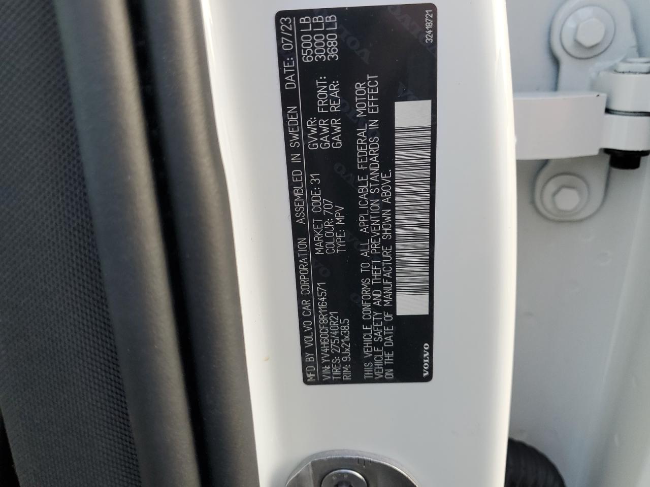 2024 Volvo Xc90 Ultimate VIN: YV4H60CF8R1164571 Lot: 92998545