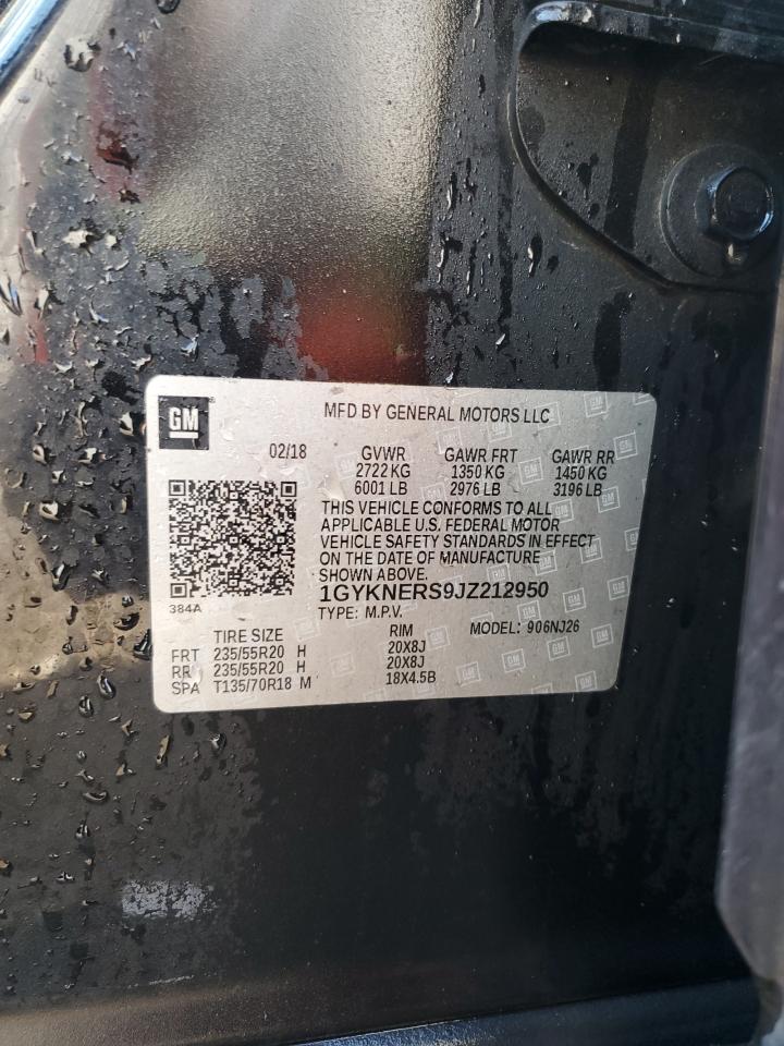 2018 Cadillac Xt5 Premium Luxury VIN: 1GYKNERS9JZ212950 Lot: 93512185