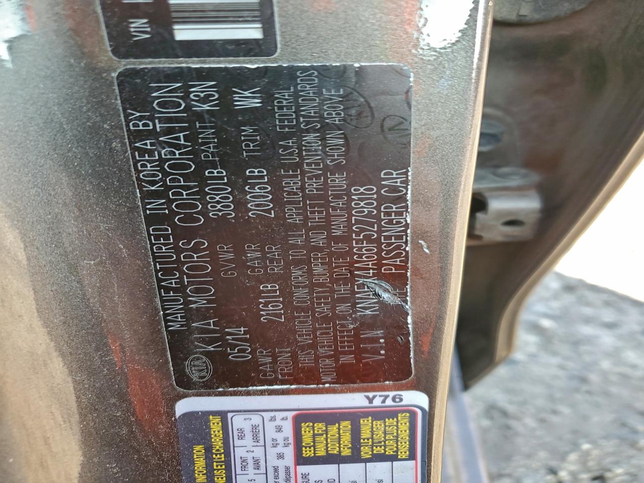 2015 Kia Forte Lx VIN: KNAFX4A66F5279818 Lot: 94666375