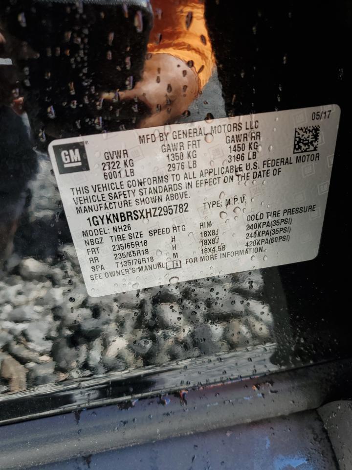 2017 Cadillac Xt5 Luxury VIN: 1GYKNBRSXHZ295782 Lot: 93419925