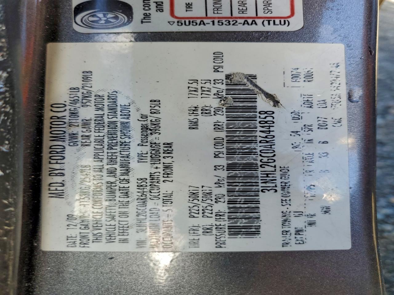 2010 Lincoln Mkz VIN: 3LNHL2GC0AR644858 Lot: 93812175