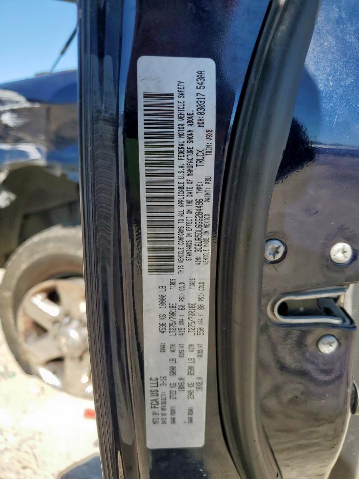 2016 Ram 2500 Slt VIN: 3C6UR5DL6GG284496 Lot: 91256835