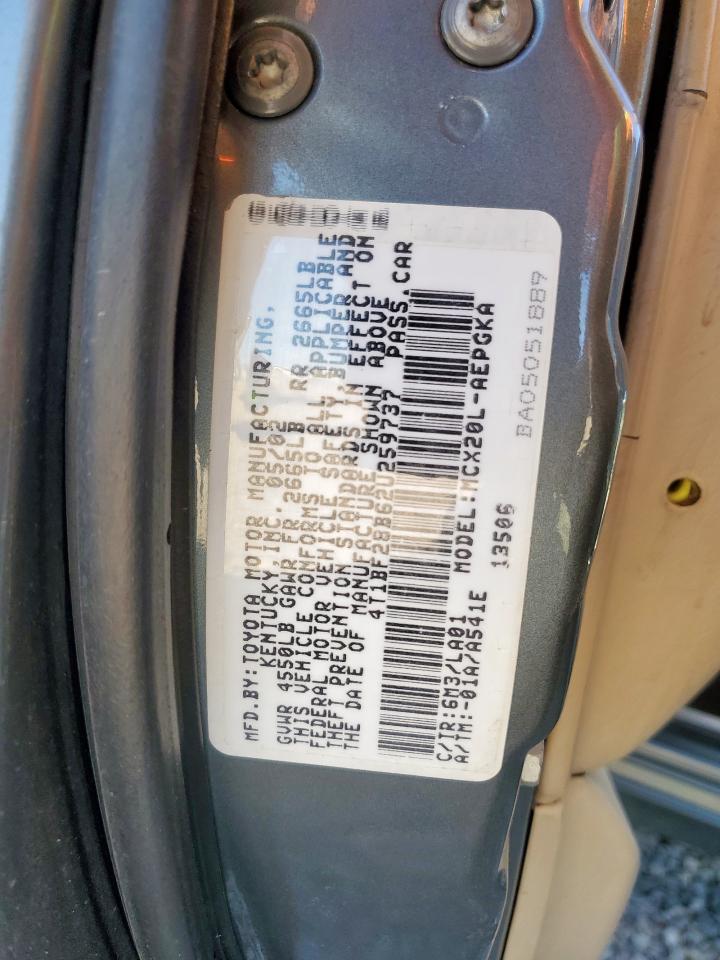 2002 Toyota Avalon Xl VIN: 4T1BF28B62U259737 Lot: 92195965