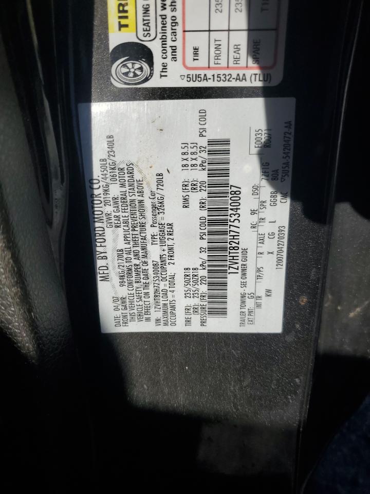 2007 Ford Mustang Gt VIN: 1ZVHT82H775340087 Lot: 90939955