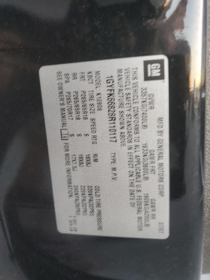 2008 Cadillac Escalade Esv VIN: 1GYFK66828R110117 Lot: 93694705