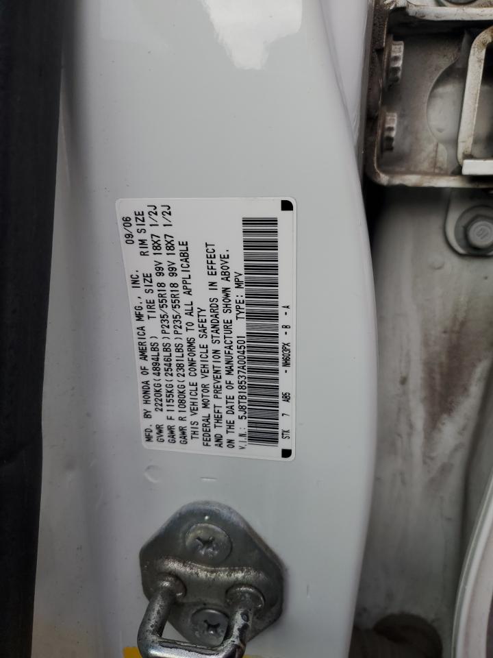 2007 Acura Rdx Technology VIN: 5J8TB18537A004501 Lot: 91574425