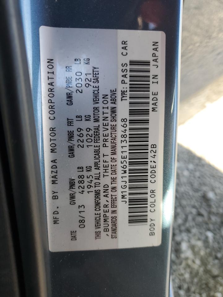 2014 Mazda 6 Grand Touring VIN: JM1GJ1W65E1138468 Lot: 92449675