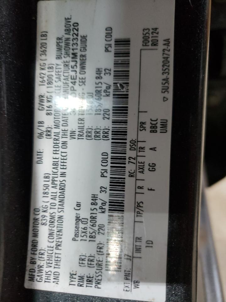 2018 Ford Fiesta Se VIN: 3FADP4EJ5JM133220 Lot: 90632055