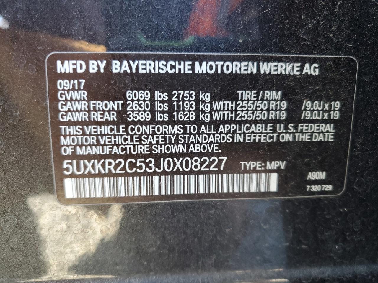 2018 BMW X5 Sdrive35I VIN: 5UXKR2C53J0X08227 Lot: 92377315