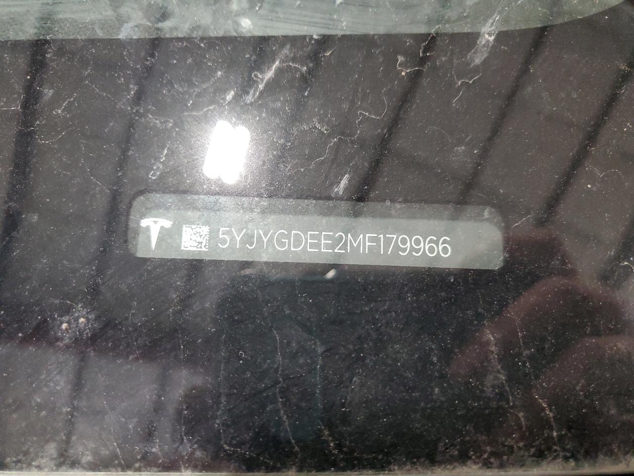 2021 Tesla Model Y VIN: 5YJYGDEE2MF179966 Lot: 93514165