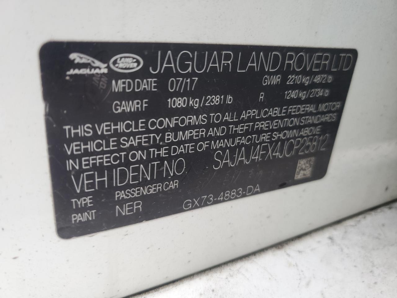 2018 Jaguar Xe Premium VIN: SAJAJ4FX4JCP25812 Lot: 90141255