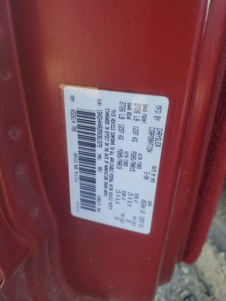 1994 Dodge Grand Caravan Se VIN: 1B4GH44R2RX361979 Lot: 91075665