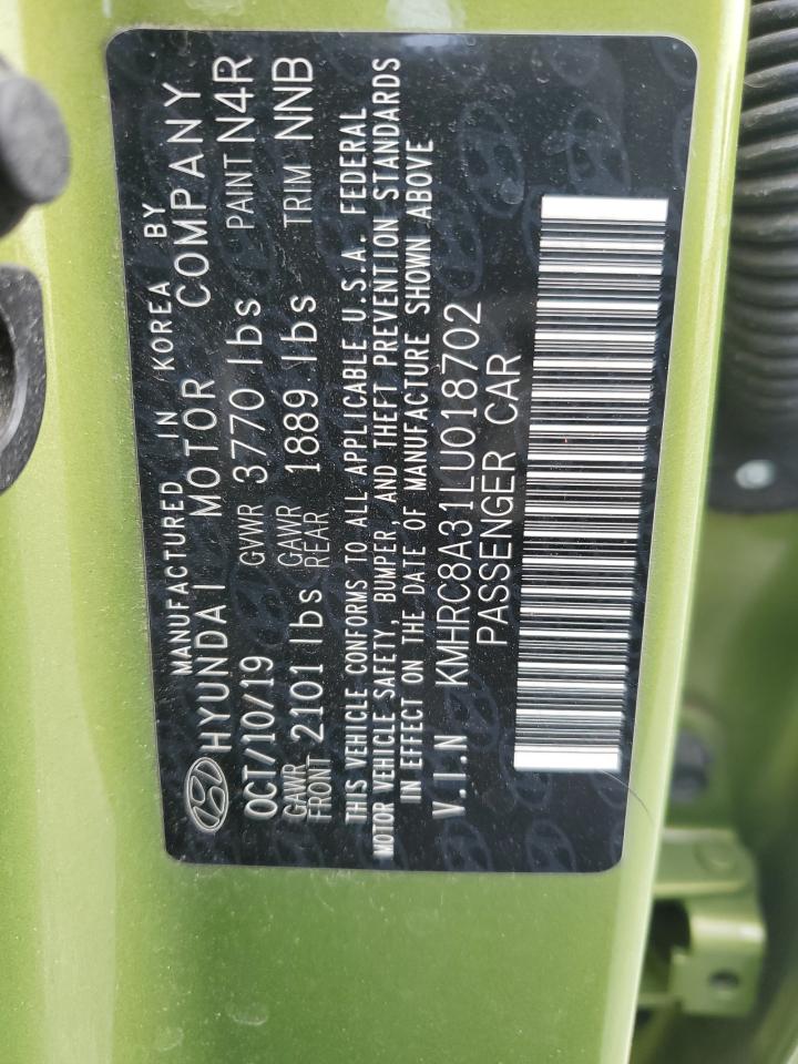 2020 Hyundai Venue Sel VIN: KMHRC8A31LU018702 Lot: 92666065