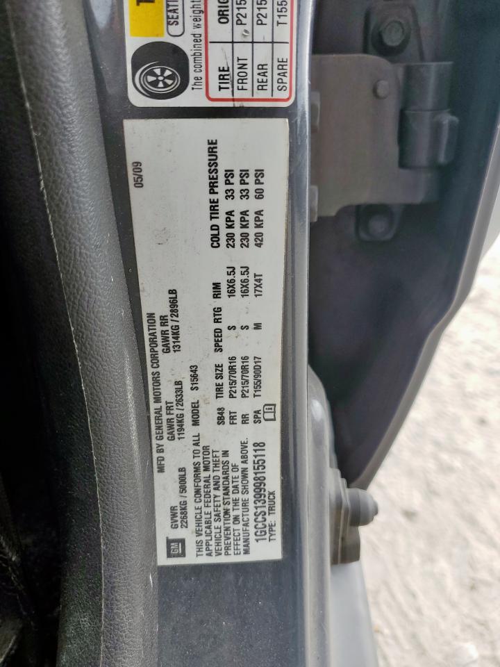 2009 Chevrolet Colorado VIN: 1GCCS139998155118 Lot: 93490985