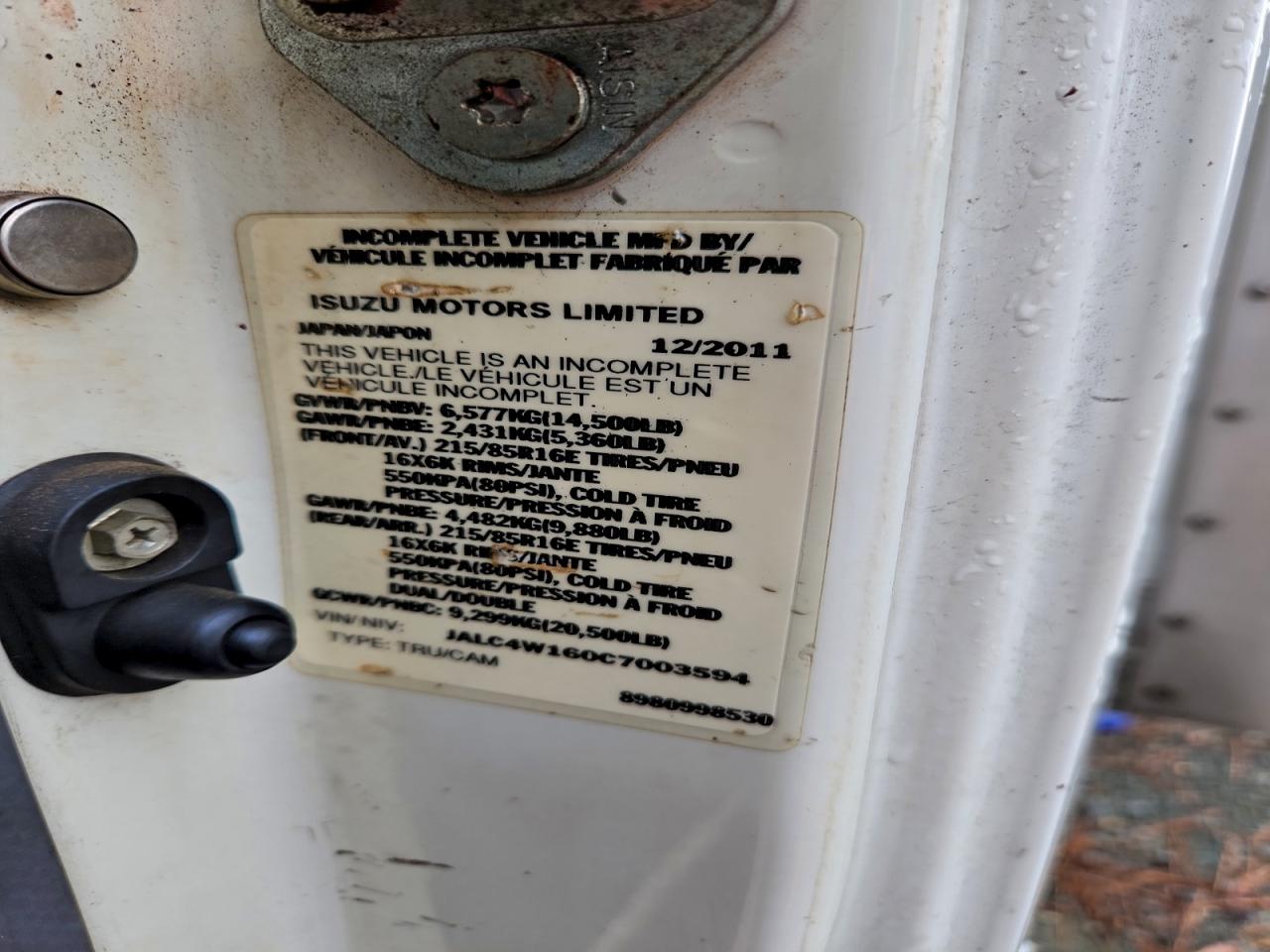 2012 Isuzu Npr Hd - Box Truck VIN: JALC4W160C7003594 Lot: 93454725