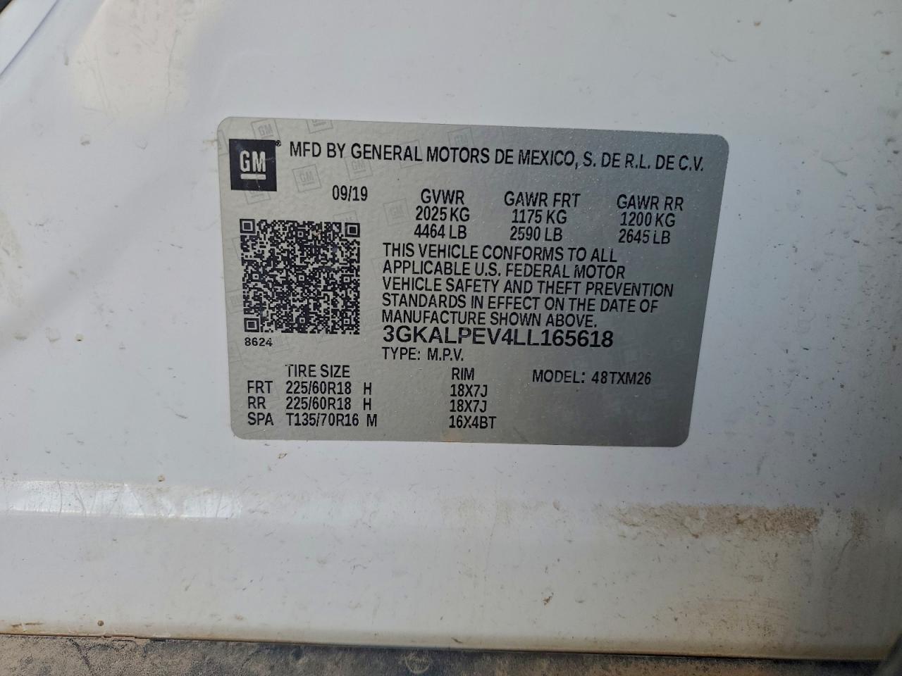 2020 GMC Terrain Slt VIN: 3GKALPEV4LL165618 Lot: 94353315