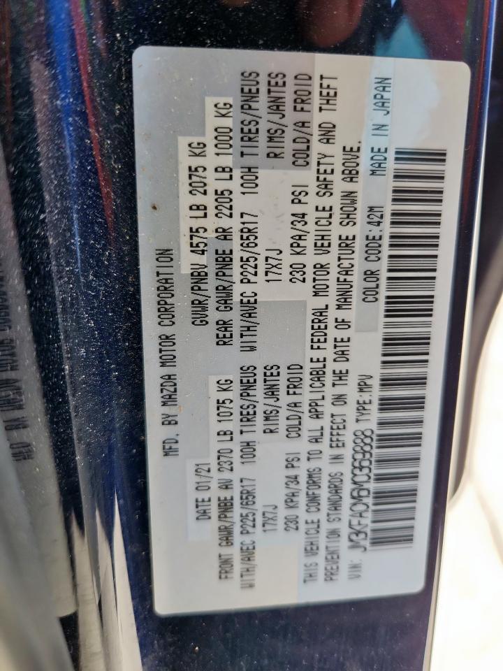 2021 Mazda Cx-5 Touring VIN: JM3KFACM6M0369888 Lot: 93376805