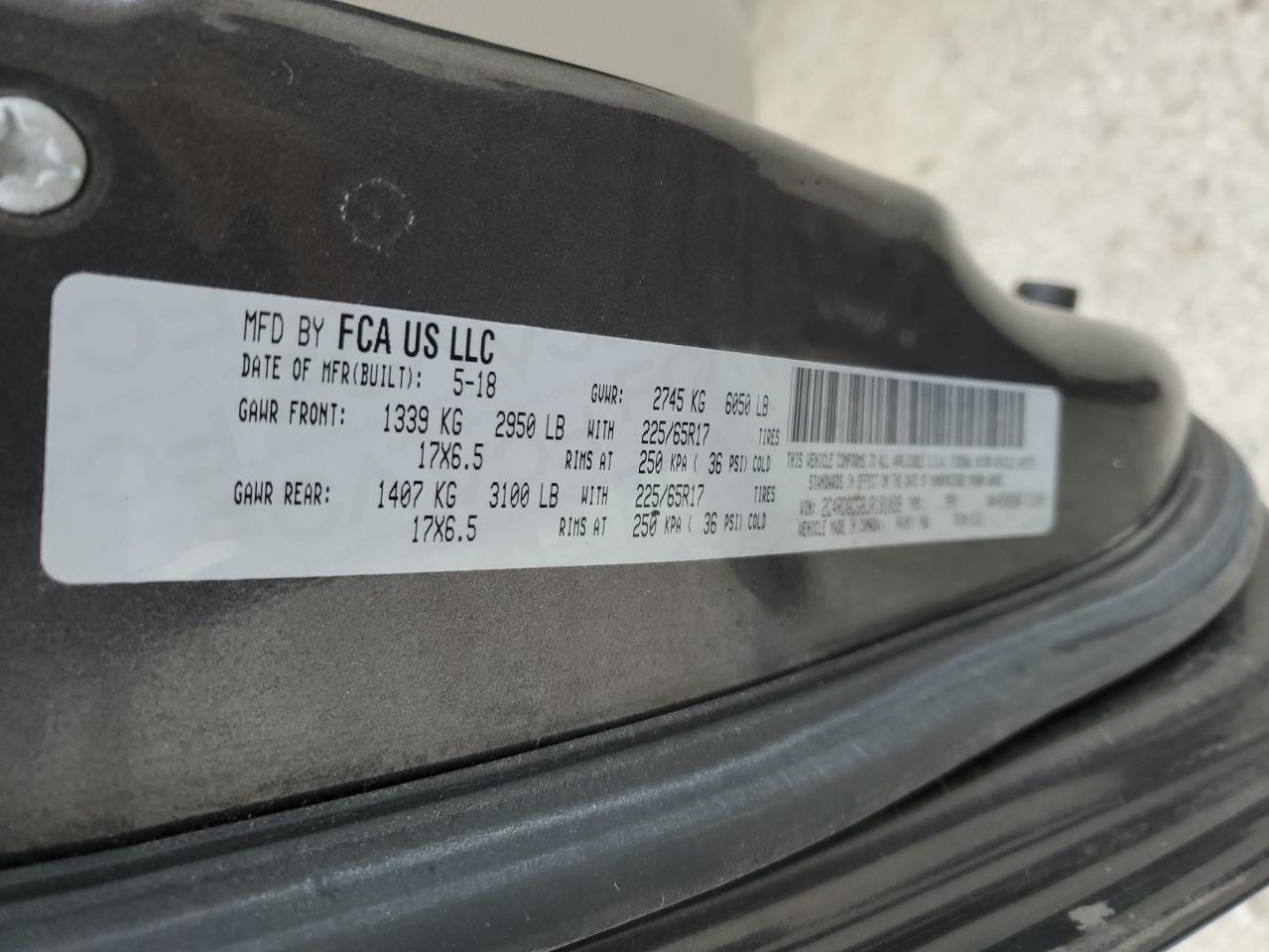 2018 Dodge Grand Caravan Sxt VIN: 2C4RDGCG8JR191039 Lot: 93199885