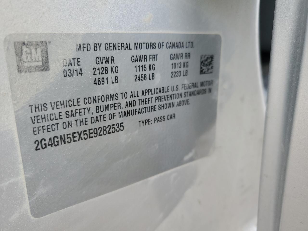 2014 Buick Regal Premium VIN: 2G4GN5EX5E9282535 Lot: 93849945