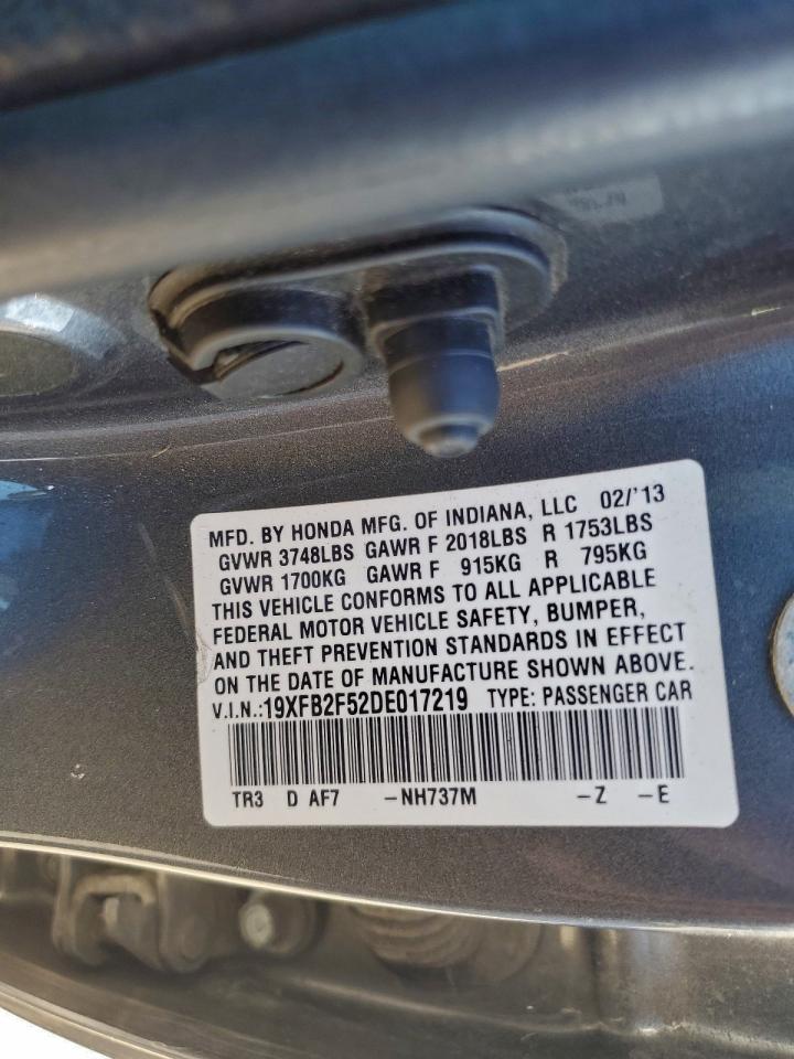 2013 Honda Civic Lx VIN: 19XFB2F52DE017219 Lot: 94850095