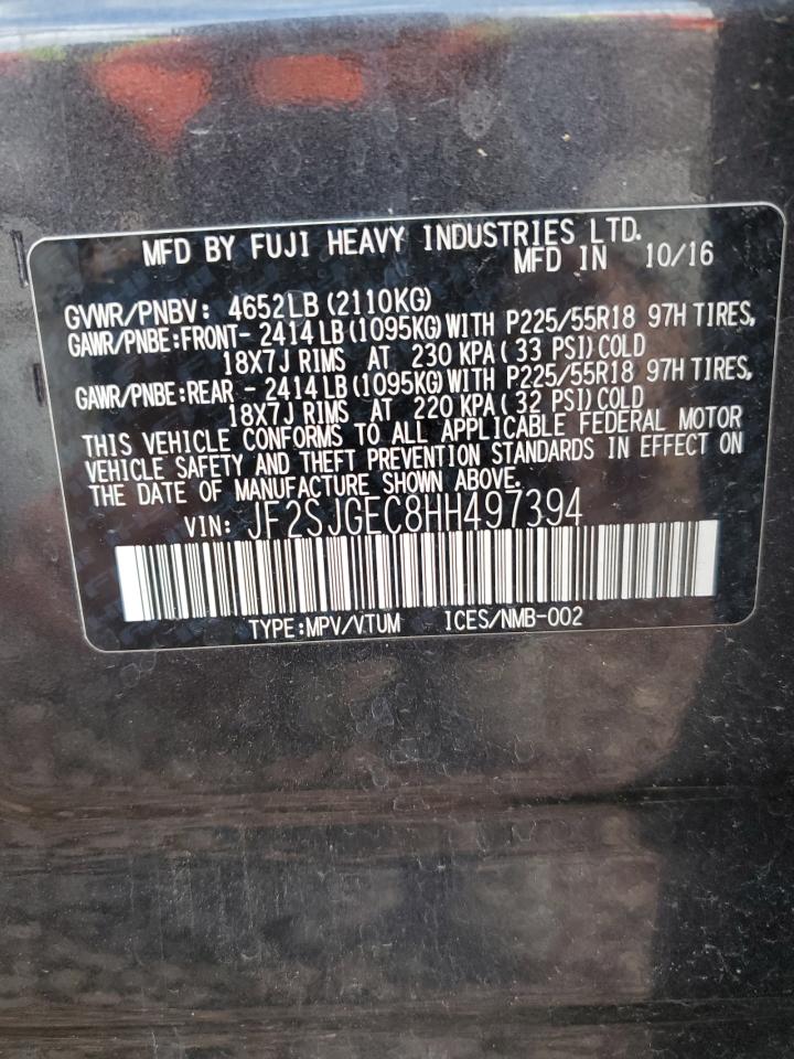 2017 Subaru Forester 2.0Xt Premium VIN: JF2SJGEC8HH497394 Lot: 93153325