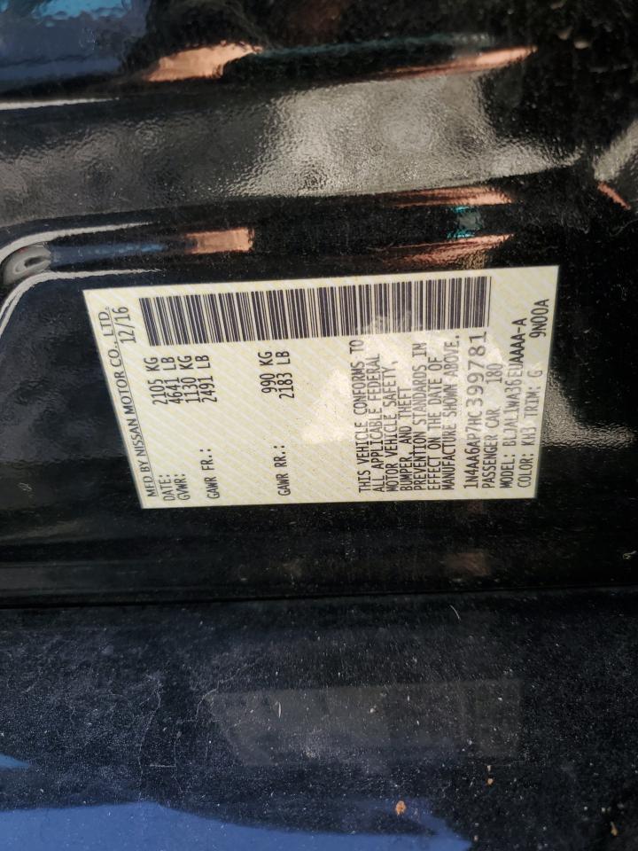 2017 Nissan Maxima 3.5S VIN: 1N4AA6AP7HC399781 Lot: 91831255