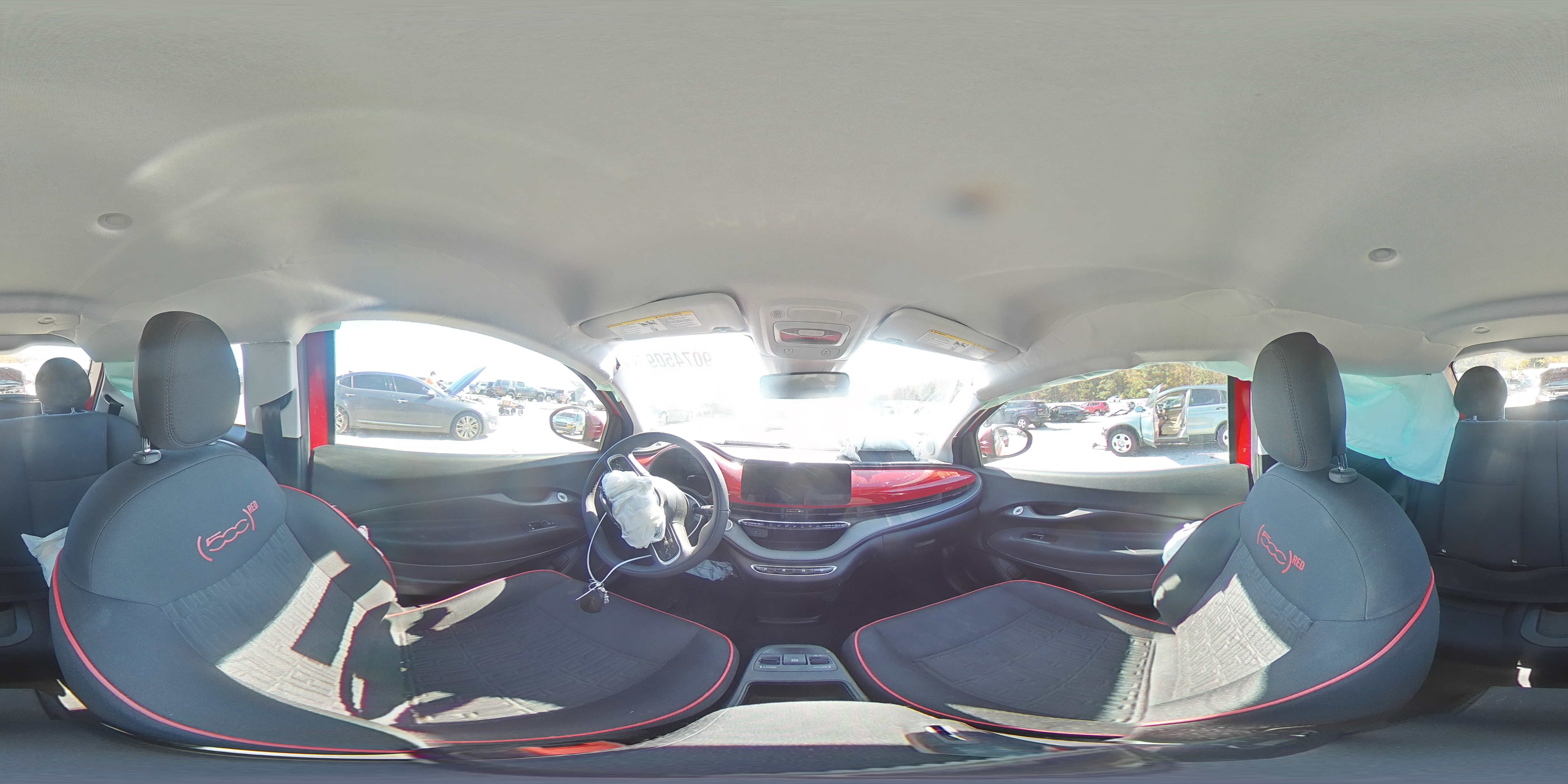 2024 Fiat 500 E Red VIN: ZFAFFAA49RX205196 Lot: 90745095