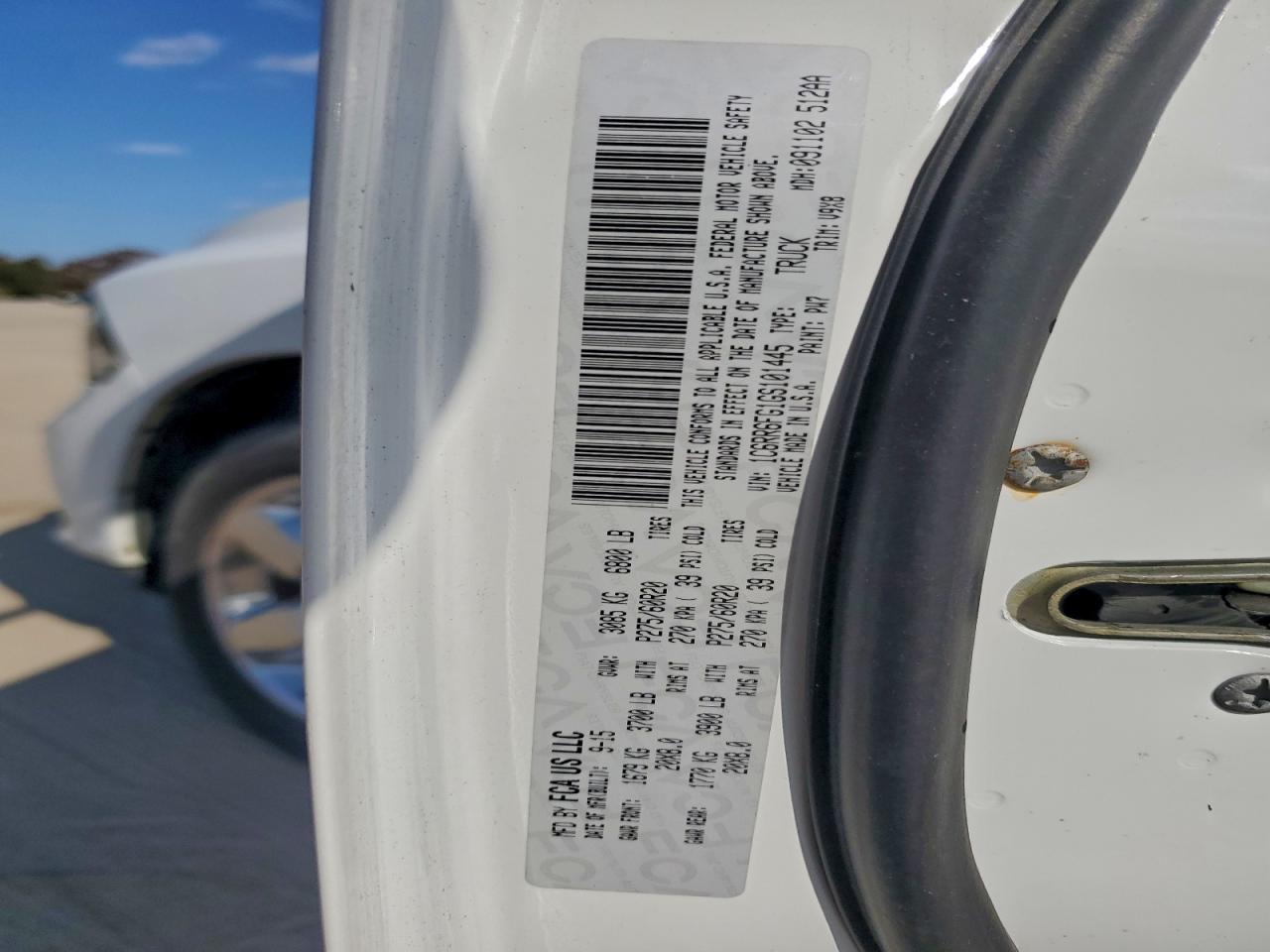 2016 Ram 1500 St VIN: 1C6RR6FG1GS101445 Lot: 93674525