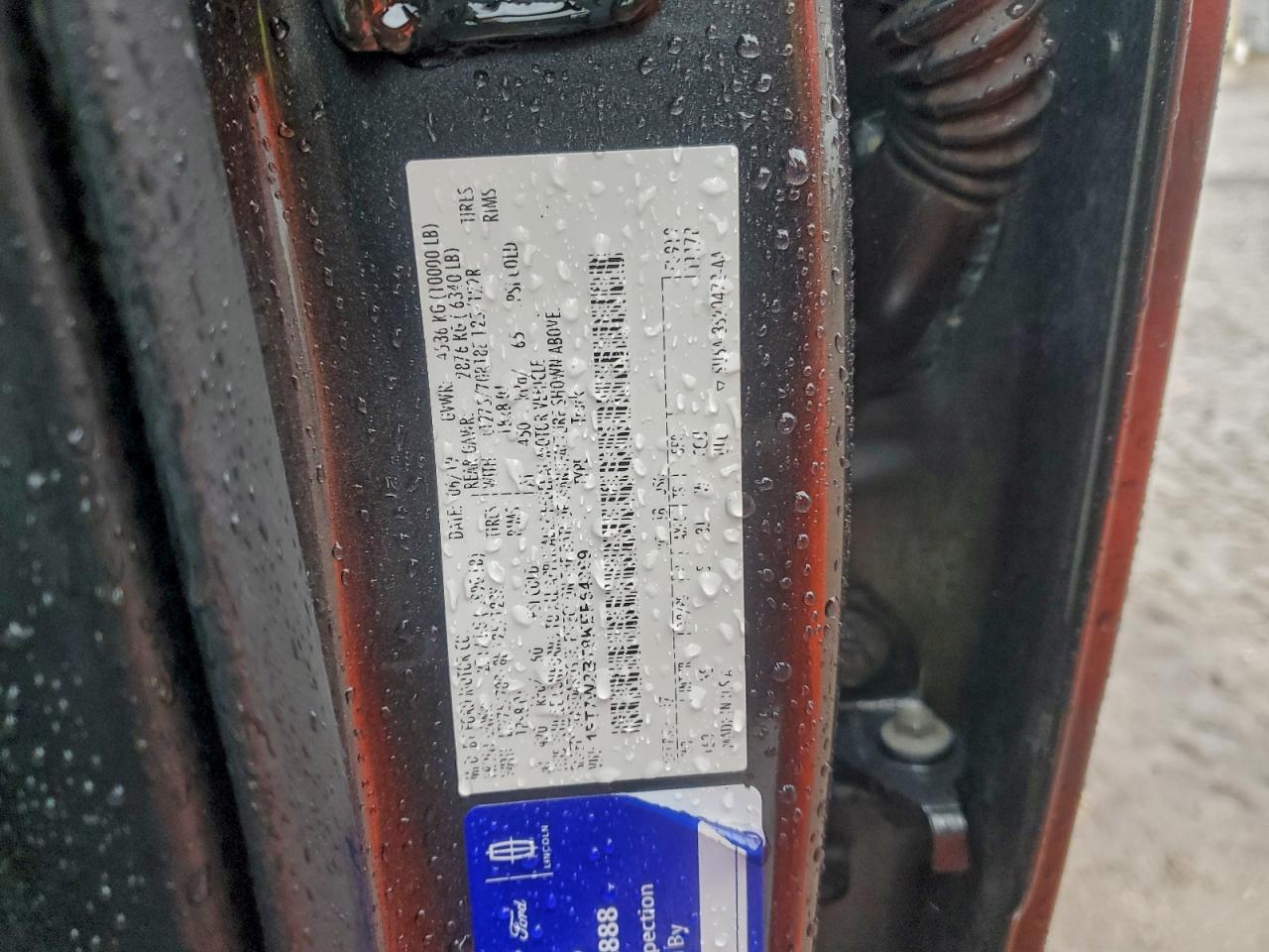 2019 Ford F250 Super Duty VIN: 1FT7W2BT8KEF64369 Lot: 94167805