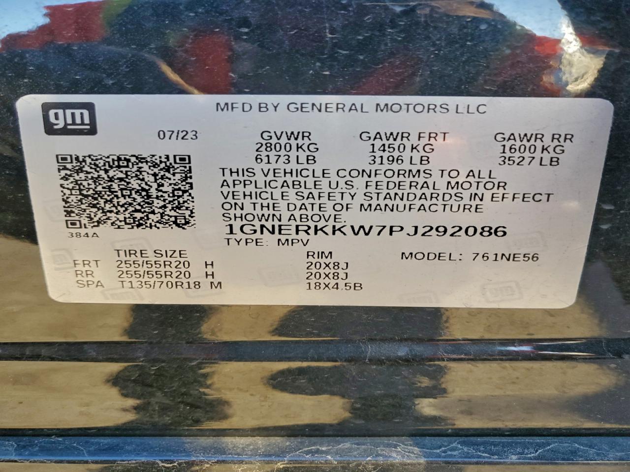 2023 Chevrolet Traverse Rs VIN: 1GNERJKWXPJ270447 Lot: 94311975