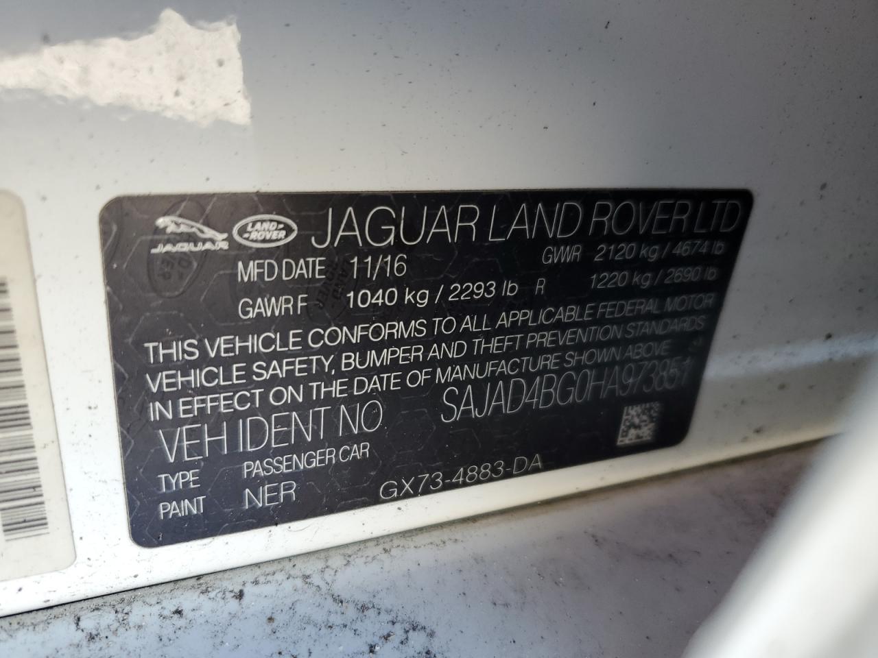 2017 Jaguar Xe Premium VIN: SAJAD4BG0HA973851 Lot: 90703465