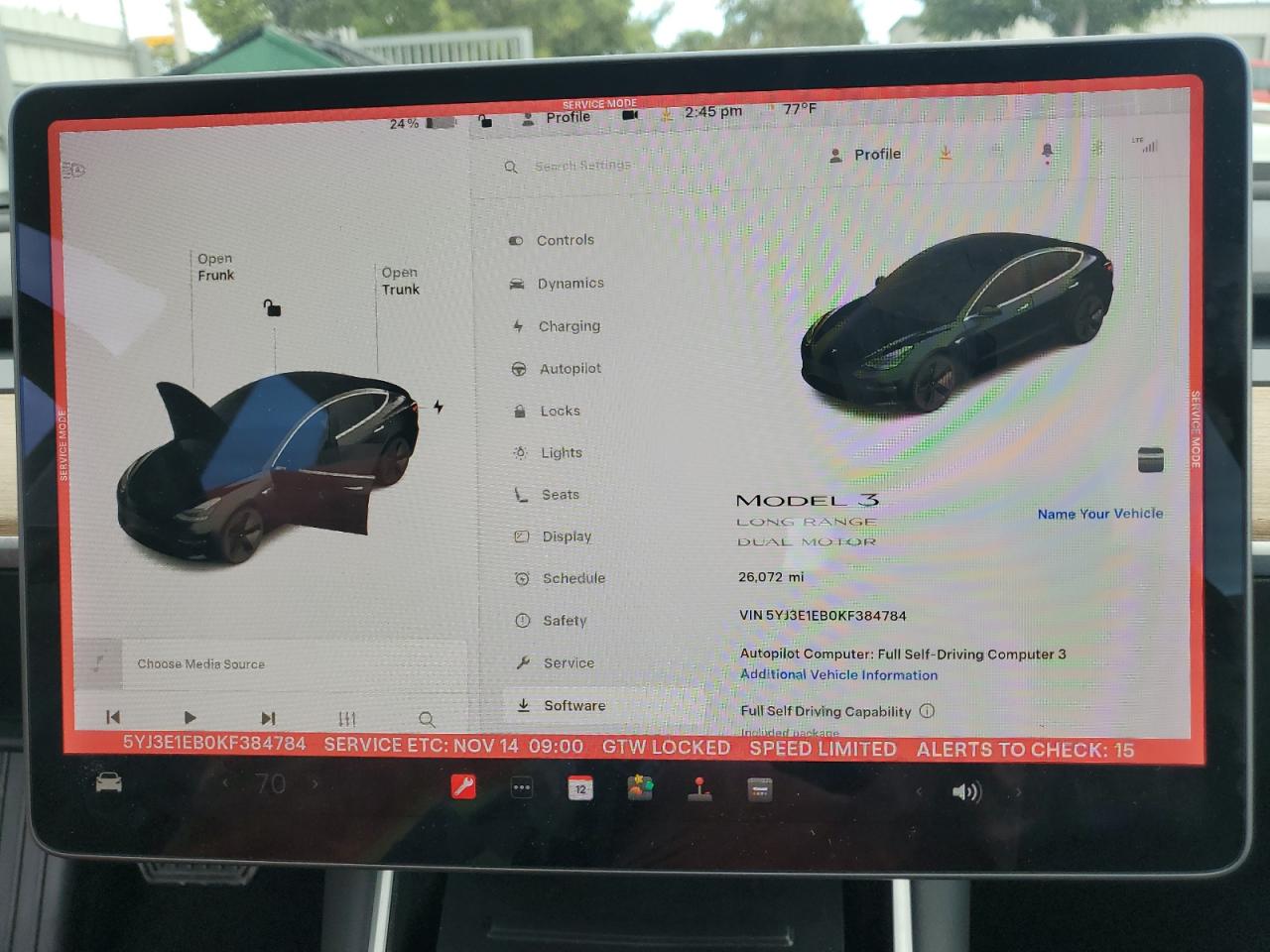 2019 Tesla Model 3 VIN: 5YJ3E1EB0KF384784 Lot: 92305135